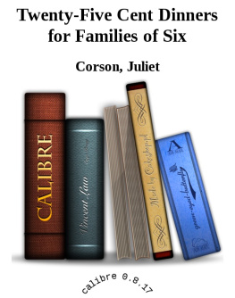 Juliet Corson - Twenty-Five Cent Dinners for Families of Six