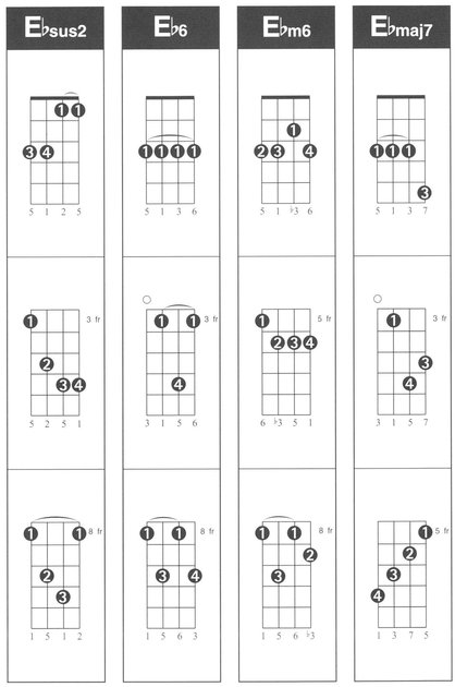 Hal Leonard Ukulele Chord Finder Music Instruction Easy-to-Use Guide to Over 1000 Ukulele Chords - photo 27