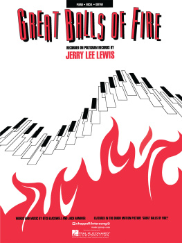 Jerry Lee Lewis Great Balls of Fire Sheet Music