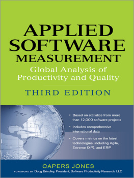 Capers Jones - Applied Software Measurement: Global Analysis of Productivity and Quality
