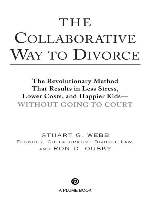 Table of Contents A PLUME BOOK THE COLLABORATIVE WAY TO DIVORCE STUART G - photo 1
