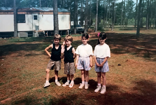 Me second from right and my brother second from left with our friends - photo 6