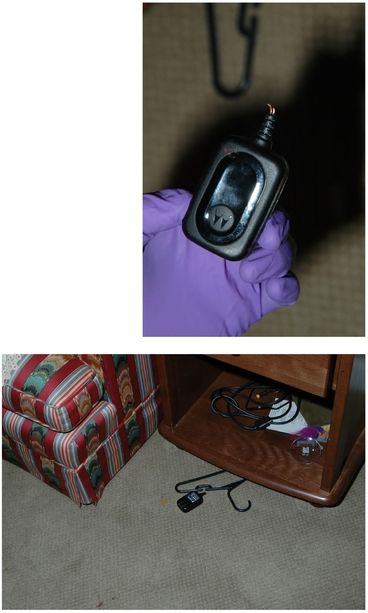 Police examined the Motorola cell phone charger with blood on it Kelly used - photo 16