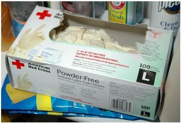 The American Red Cross gloves police found in the laundry room in the Cannon - photo 20