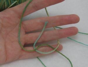 Place the end of the yarn in your left hand and wrap it around your index - photo 5