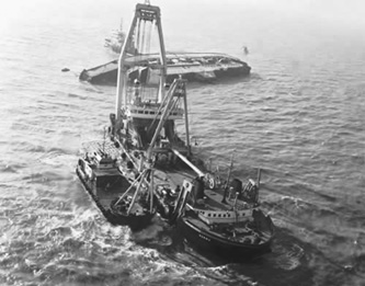 The salvage operation in full swing after the Herald of Free Enterprise rolled - photo 1