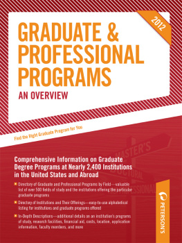 Petersons - Petersons Graduate & Professional Programs: An Overview 2012