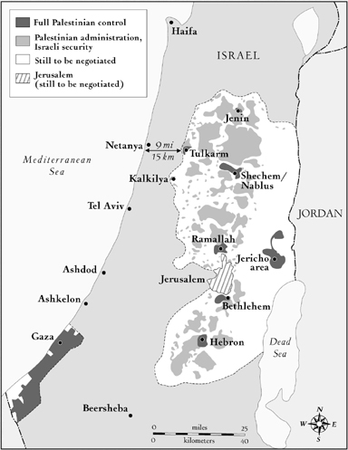 The Oslo Agreement1993 This map shows the portions of the West Bank and Gaza - photo 8