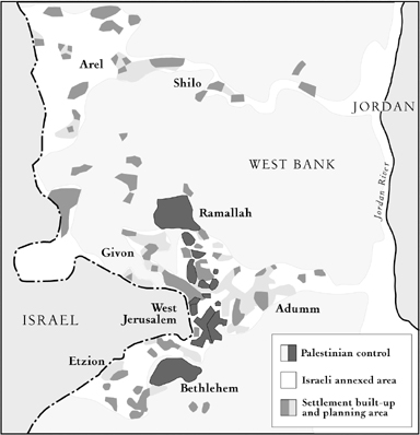 Camp David ProposalsUnofficial Map A map of a portion of the West Bank as it - photo 9