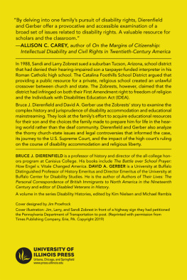 Bruce J. Dierenfield Disability Rights and Religious Liberty in Education: The Story behind Zobrest v. Catalina Foothills School District