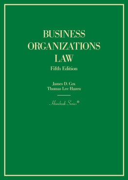 James D. Cox - Business Organizations Law