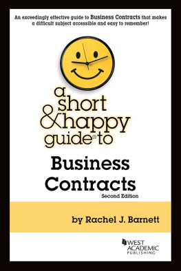 Rachel J. Barnett A Short & Happy Guide to Business Contracts