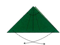 1 Start with a triangle Fold corners down so folds overlap each other 2 - photo 34