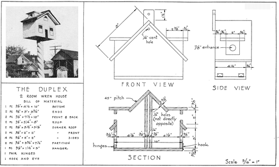 PLATE VI THE DUPLEX 2 ROOM WREN HOUSE PLATE VII THE CLOCK TWO ROOM WREN - photo 7