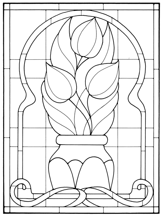 Art Nouveau Stained Glass Pattern Book - photo 7