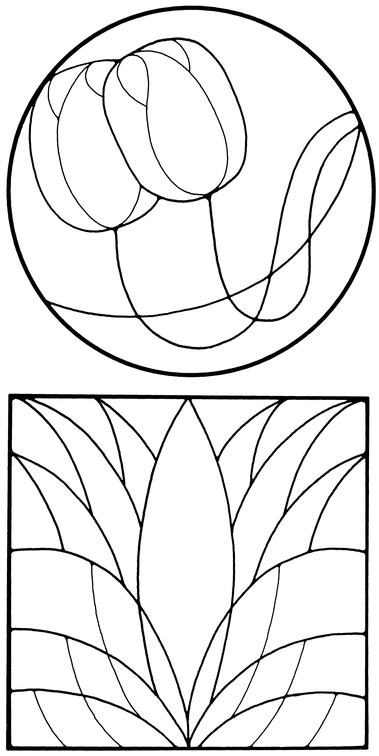 Art Nouveau Stained Glass Pattern Book - photo 11