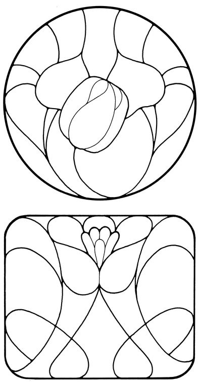 Art Nouveau Stained Glass Pattern Book - photo 12