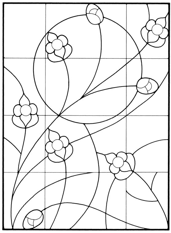 Art Nouveau Stained Glass Pattern Book - photo 13