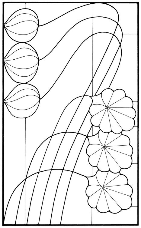 Art Nouveau Stained Glass Pattern Book - photo 16