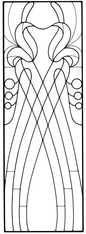 Art Nouveau Stained Glass Pattern Book - photo 20