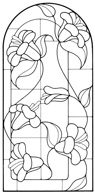 Art Nouveau Stained Glass Pattern Book - photo 25