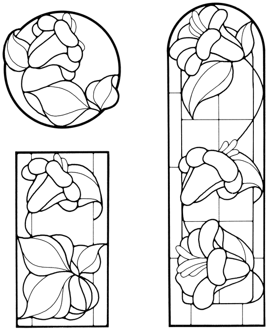 Art Nouveau Stained Glass Pattern Book - photo 26