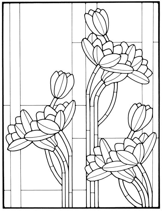 Art Nouveau Stained Glass Pattern Book - photo 29