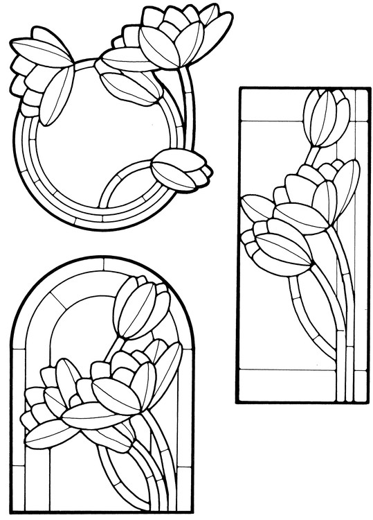 Art Nouveau Stained Glass Pattern Book - photo 30