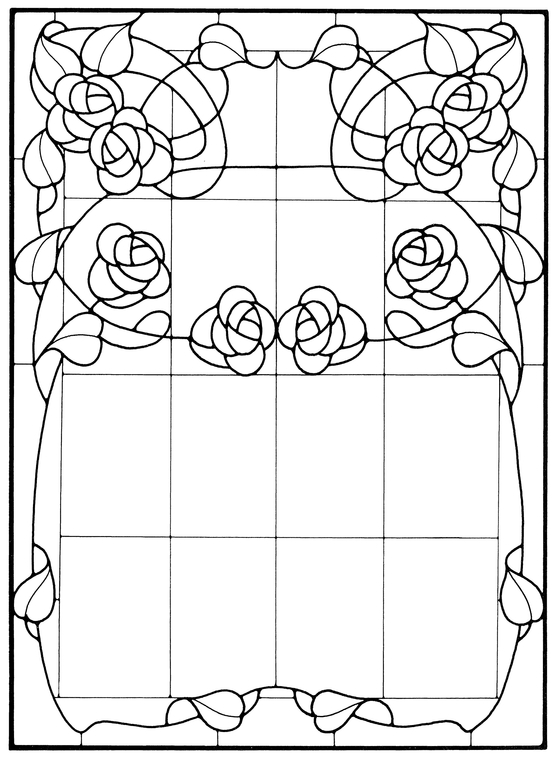 Art Nouveau Stained Glass Pattern Book - photo 33