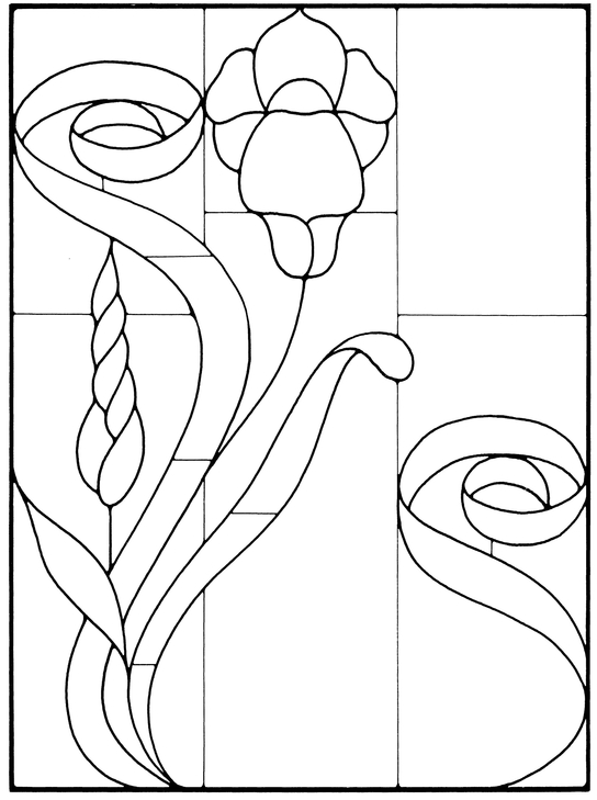 Art Nouveau Stained Glass Pattern Book - photo 36