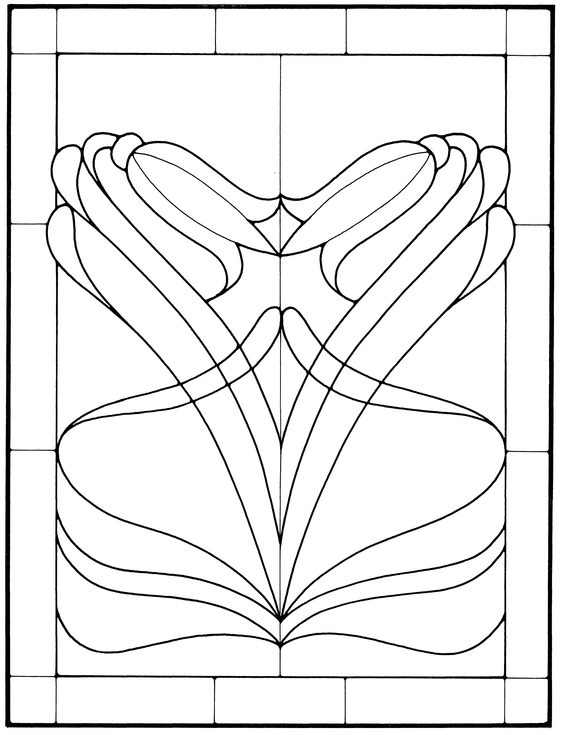 Art Nouveau Stained Glass Pattern Book - photo 37