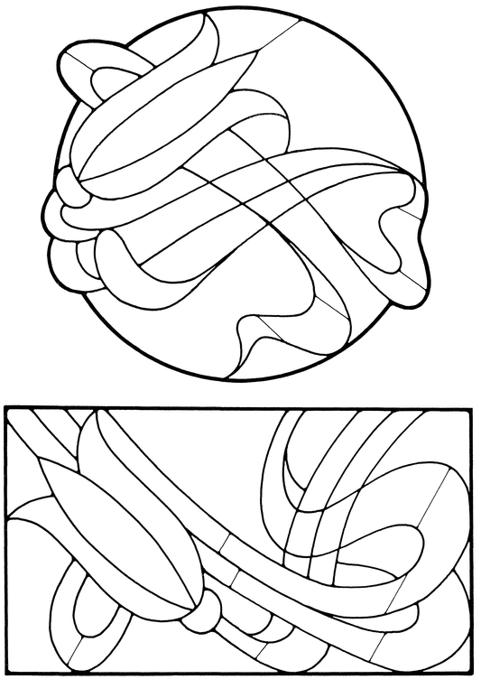 Art Nouveau Stained Glass Pattern Book - photo 38