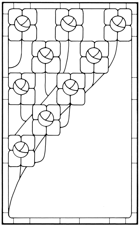 Art Nouveau Stained Glass Pattern Book - photo 40