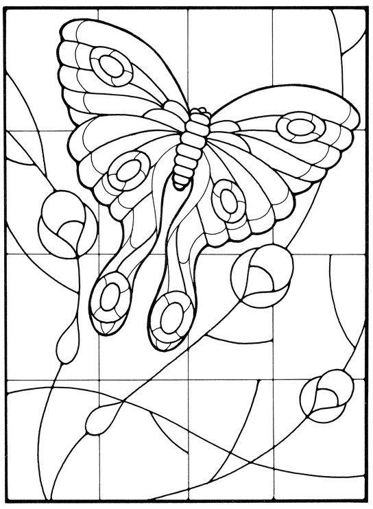 Art Nouveau Stained Glass Pattern Book - photo 41