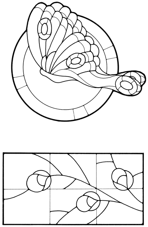 Art Nouveau Stained Glass Pattern Book - photo 42