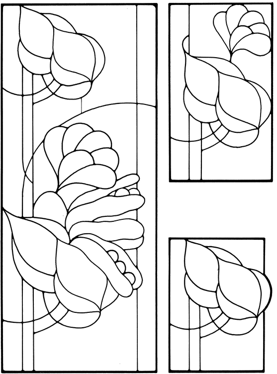 Art Nouveau Stained Glass Pattern Book - photo 47