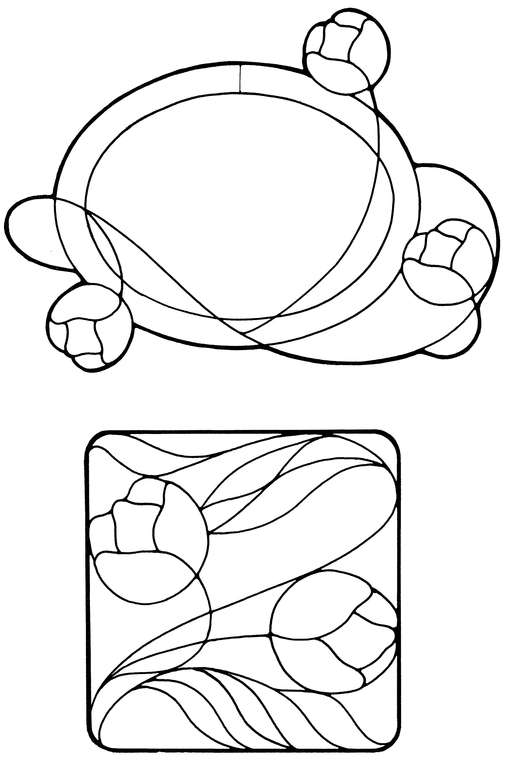 Art Nouveau Stained Glass Pattern Book - photo 50