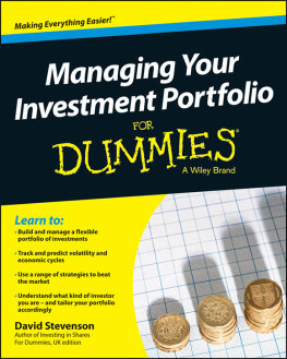 David Stevenson Managing Your Investment Portfolio For Dummies