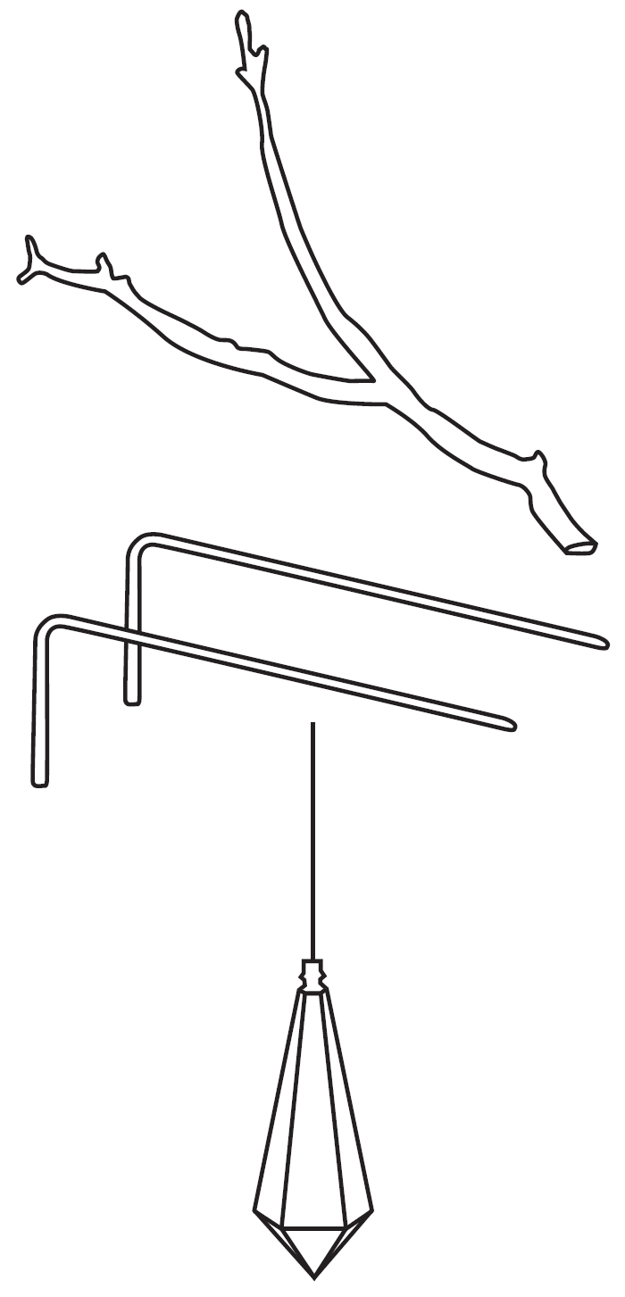 The three main dowsing tools are the Y-shaped twig metal dowsing rods and the - photo 6