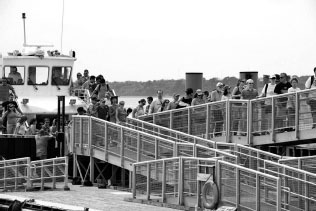 During the warm weather passenger ferries carry people from downtown Boston to - photo 4