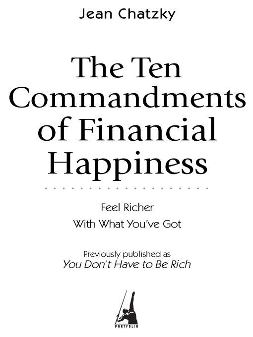 Table of Contents PORTFOLIO THE TEN COMMANDMENTS OF FINANCIAL HAPPINESS Jean - photo 1