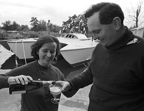 Clare and Donald Crowhurst celebrate the launch of Teignmouth Electron - photo 19