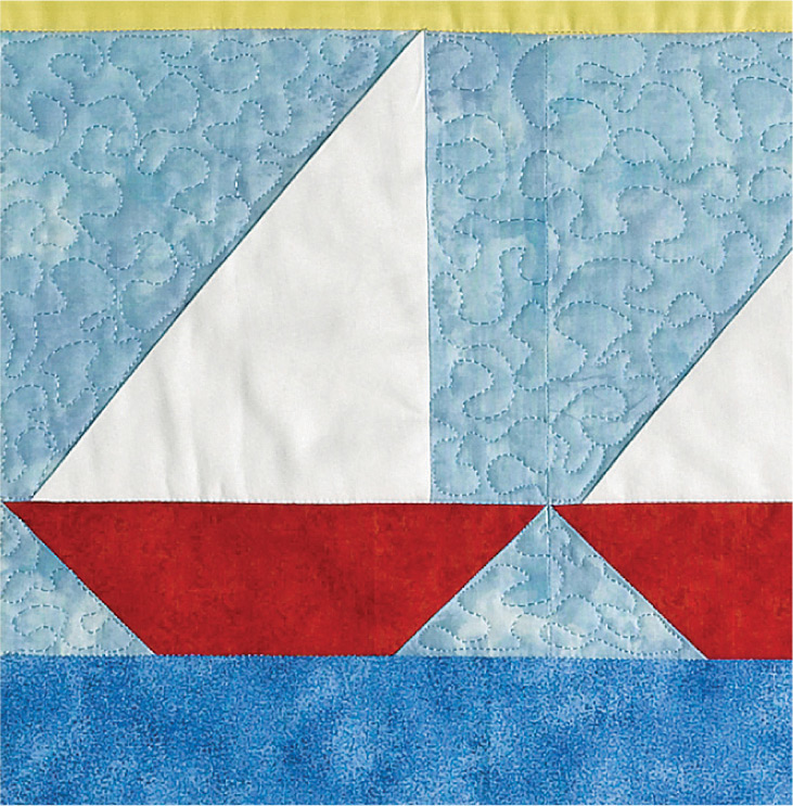 Sail Off to Sleep Paper-pieced block quilt L iving on a lake in northern - photo 2