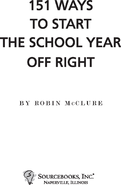 Copyright 2009 by Robin McClure Cover and internal design 2009 by Sourcebooks - photo 2