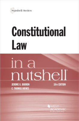 Jerome A. Barron - Constitutional Law in a Nutshell