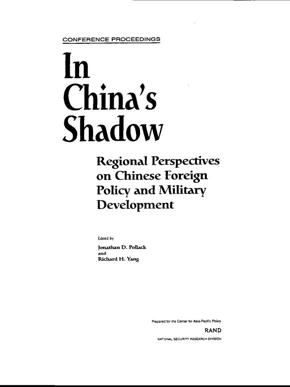 In Chinas Shadow Regional Perspectives on Chinese Foreign Policy and Military Development - photo 3