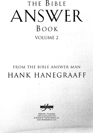 Copyright 2006 by Hank Hanegraaff Published by Thomas Nelson Inc Nashville - photo 1