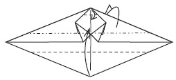 Fold the tip of the tail down Fold the top portion behind the tail to the - photo 17