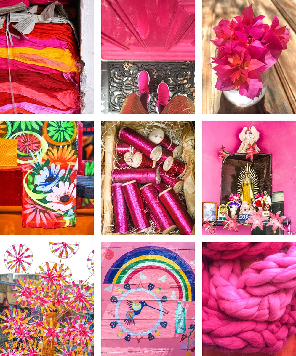 A mood board of captured moments inspires new ways with hot pink From floral - photo 9
