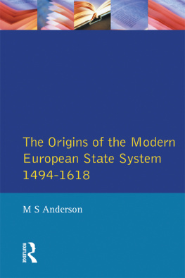 M.S. Anderson - The Origins of the Modern European State System, 1494–1618